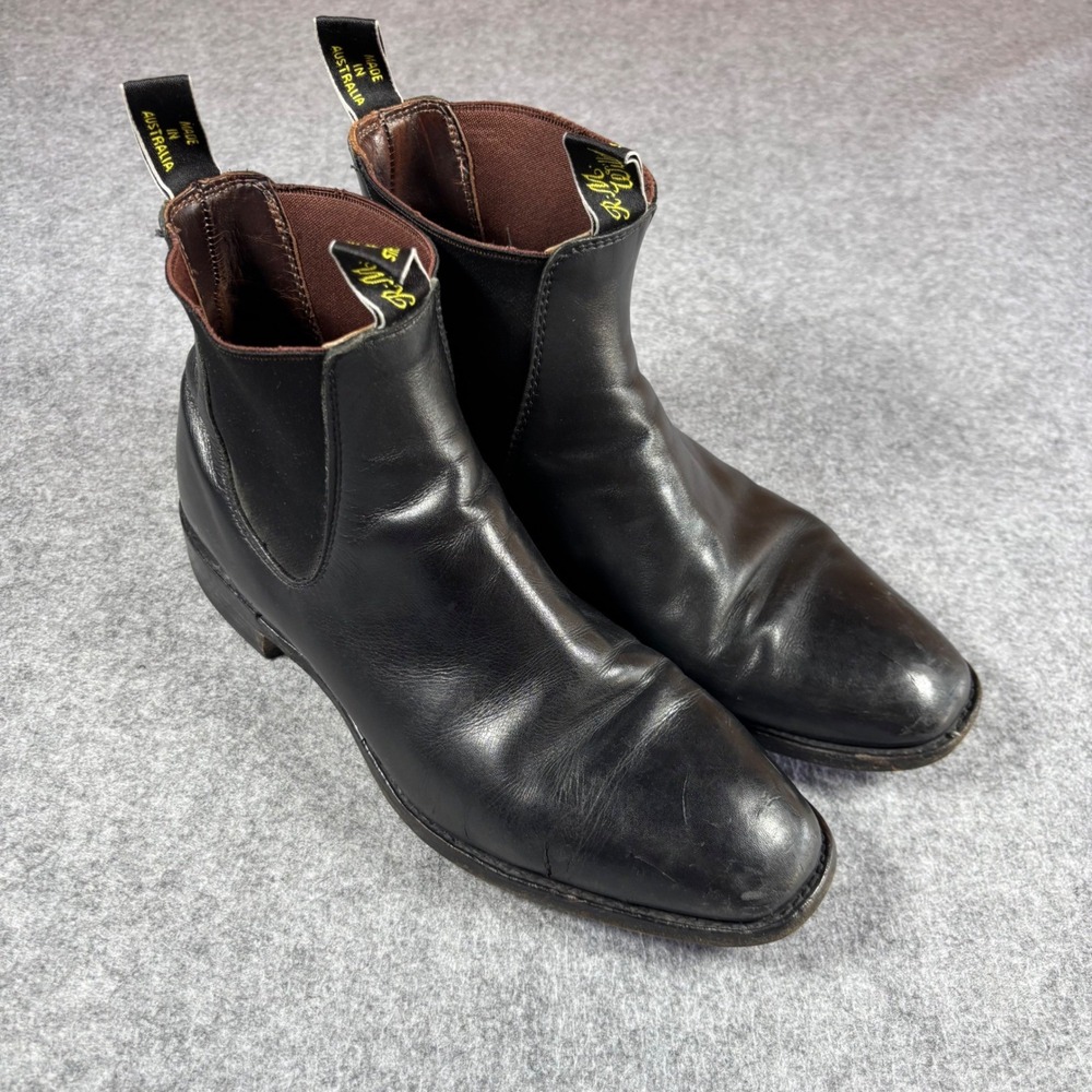 RM Williams Comfort Craftsman Black Leather Chelsea Boots Men Size 10  Australia
